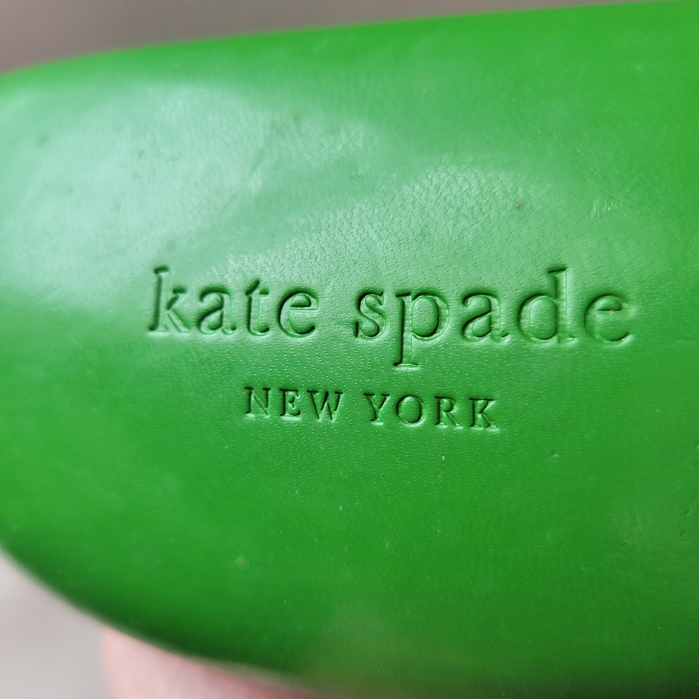 kate spade Sunglass Eyeglasses Case ~ Kelly Green ~ Wink-Wink Motif FINAL PRICE - Picture 12 of 13